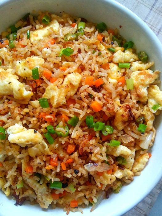 This Egg Fried Rice is light and fluffy