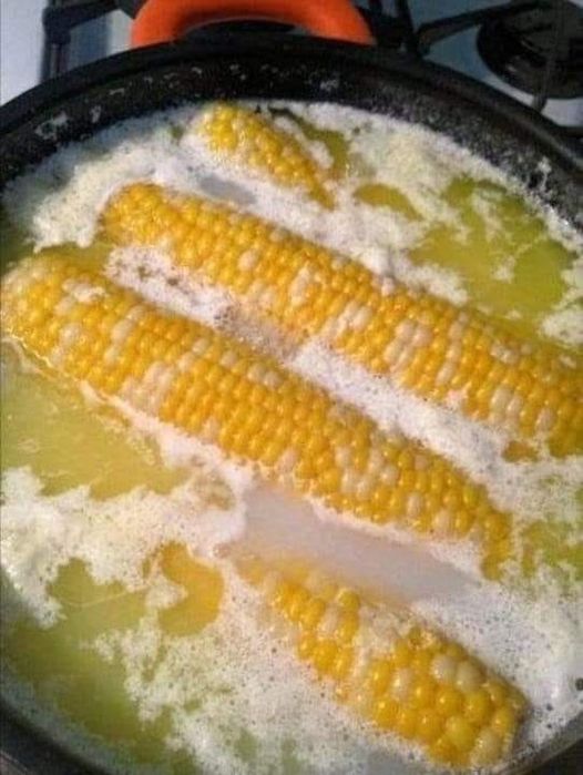 Butter boiled corn
