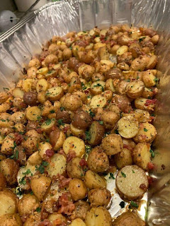 Roasted potatoes with garlic and parmesan