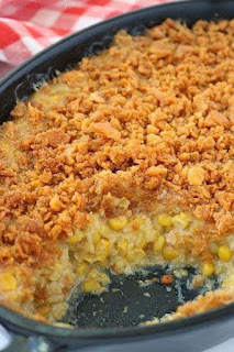 Creamy Corn Casserole with a Crunchy Ritz Cracker Topping