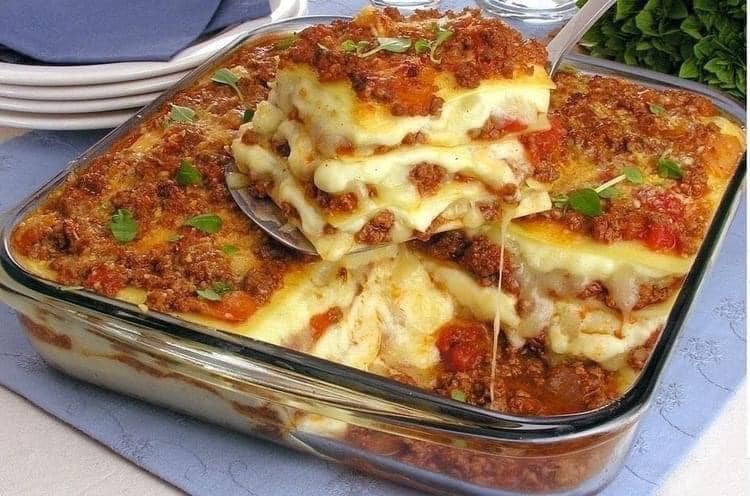 Lasagna with minced meat