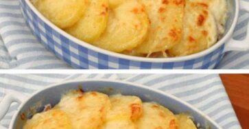Delicious potato gratin with cheese and cooked ham: a comforting recipe to savor
