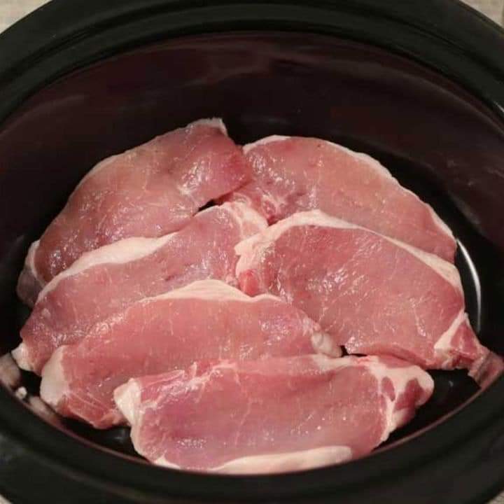 Place pork chops in slow cooker. A few ingredients later, you have a delectable dinner