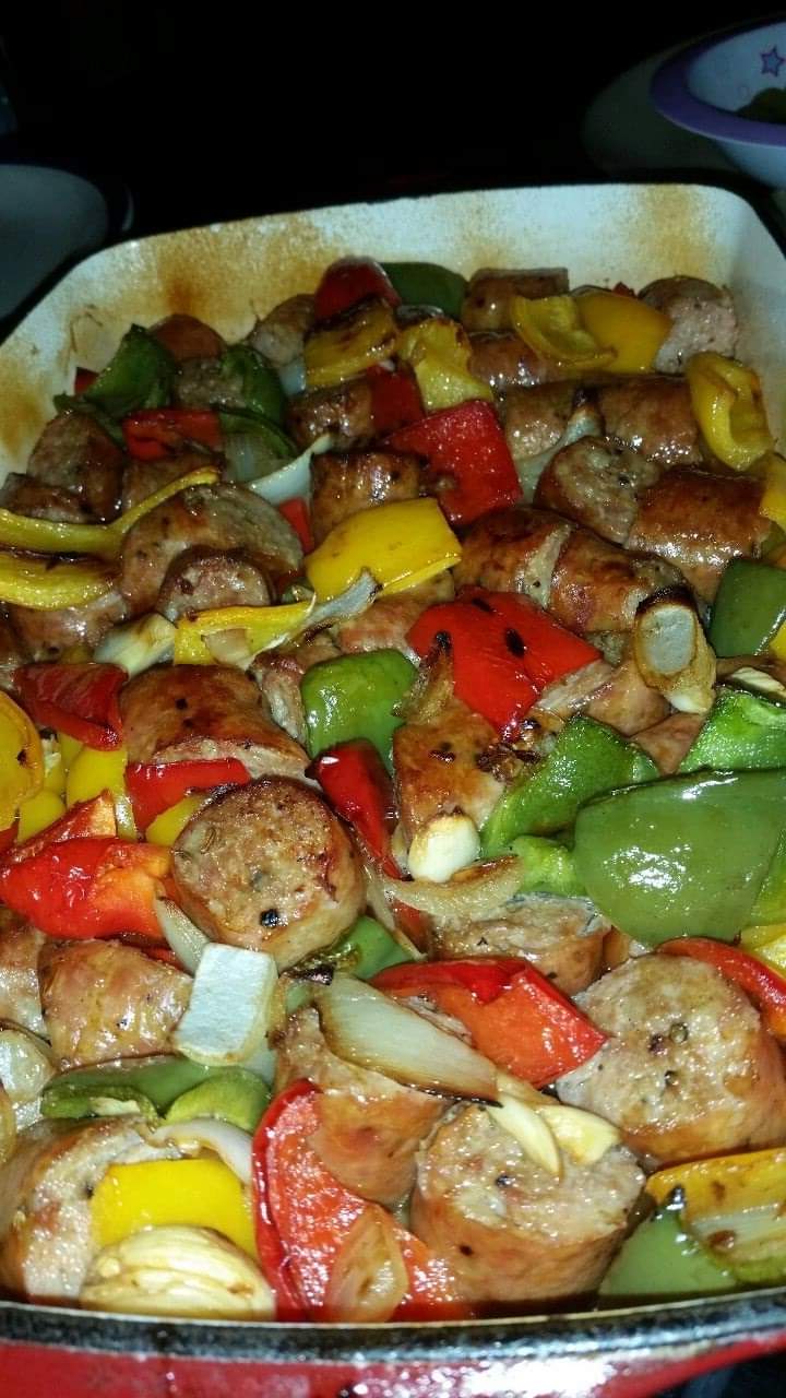 Cheesy Sausage and Peppers