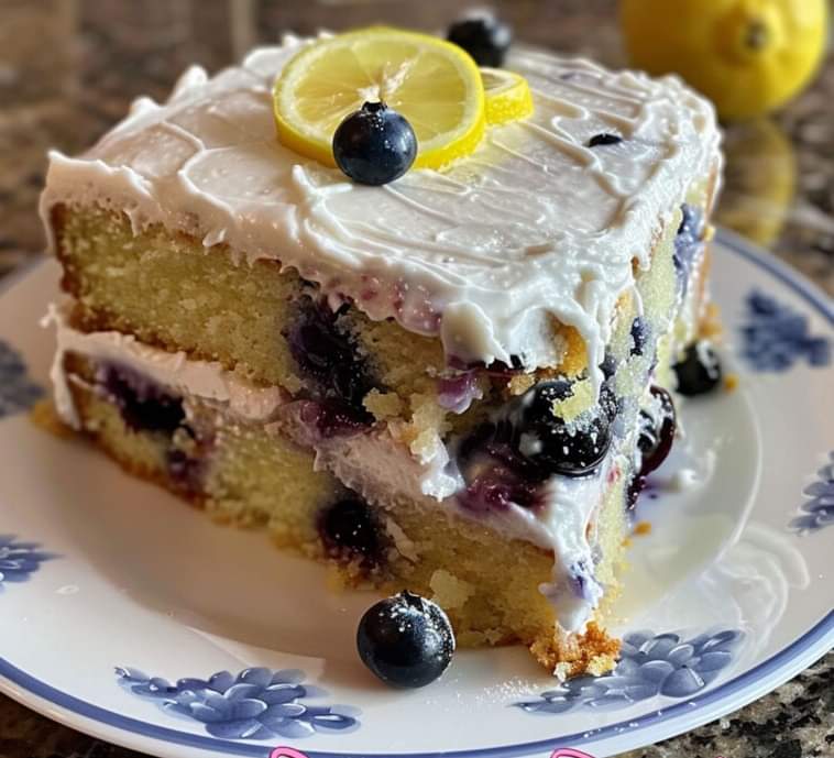 LEMON BLUEBERRY CRAZY CAKE