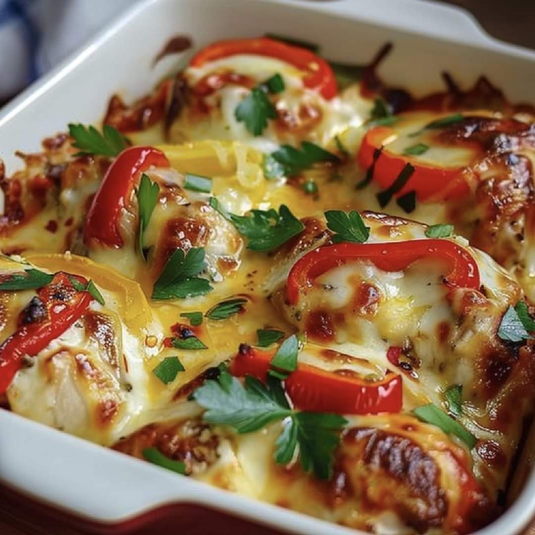 Cheesy Chicken and Peppers Bake: The Best Comfort Food Recipe