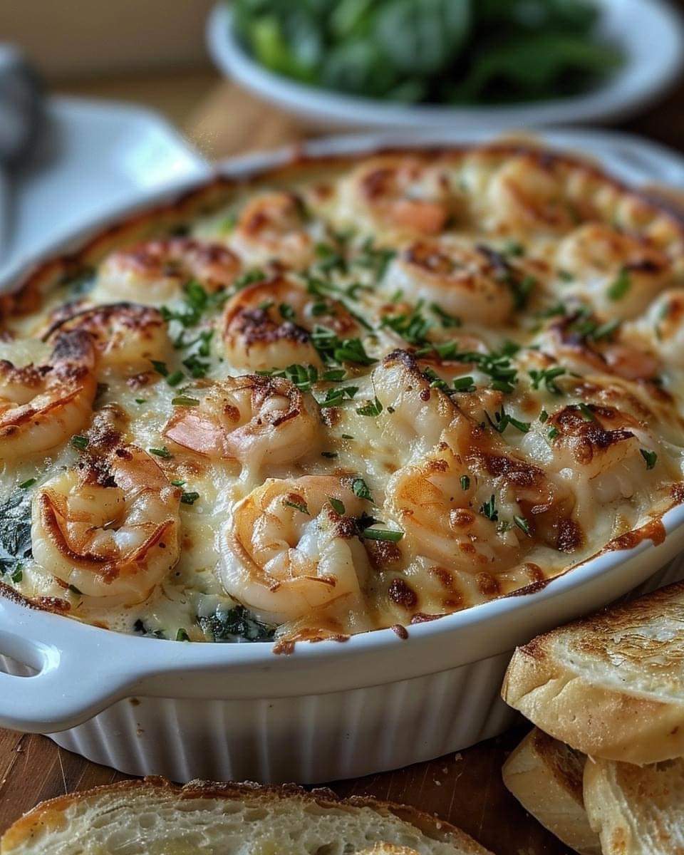 Creamy Shrimp and Crab Spinach Dip Recipe