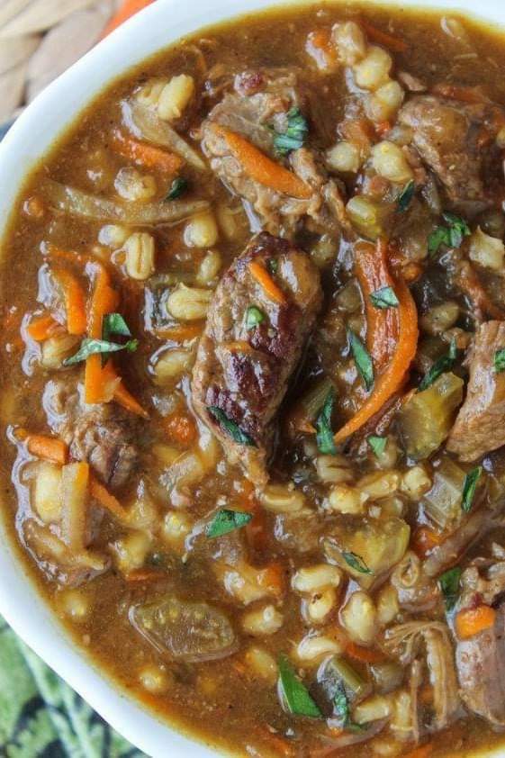 Beef Barley Soup (Slow Cooker)