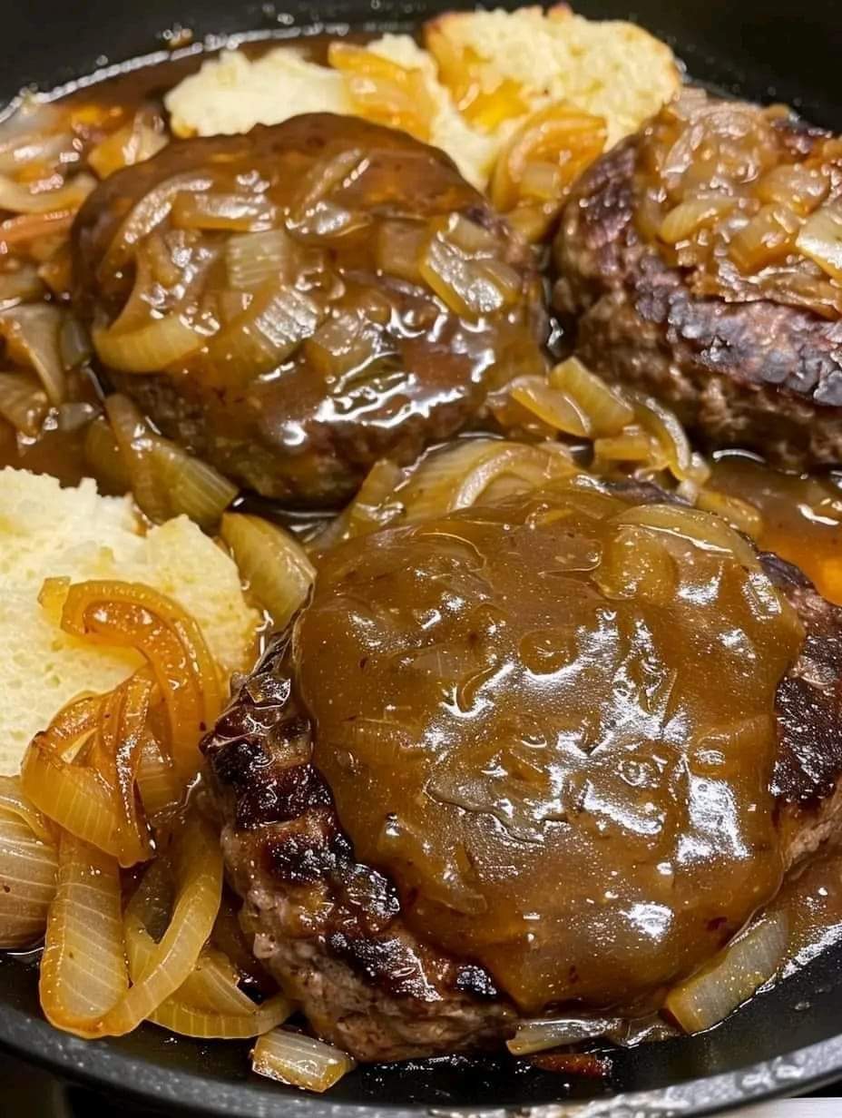 Delicious Salisbury Steak with Savory Onion Gravy