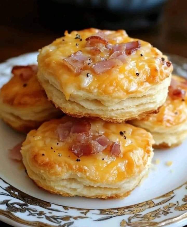 Cheesy Bacon Puff Pastry Biscuits