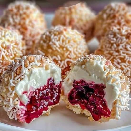 Cream Cheese and Berry-Filled Truffles