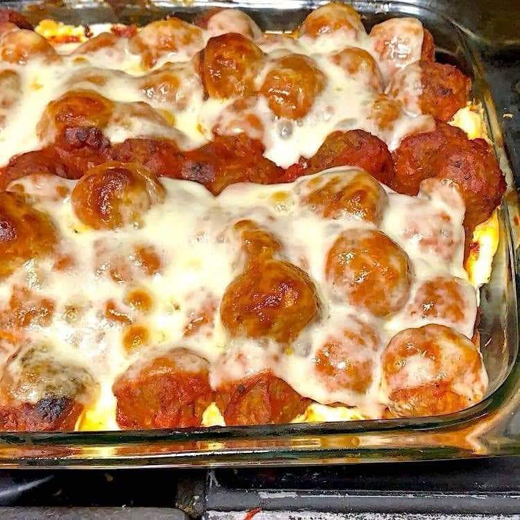 Dump and Bake Meatball  CasseroleCasserole