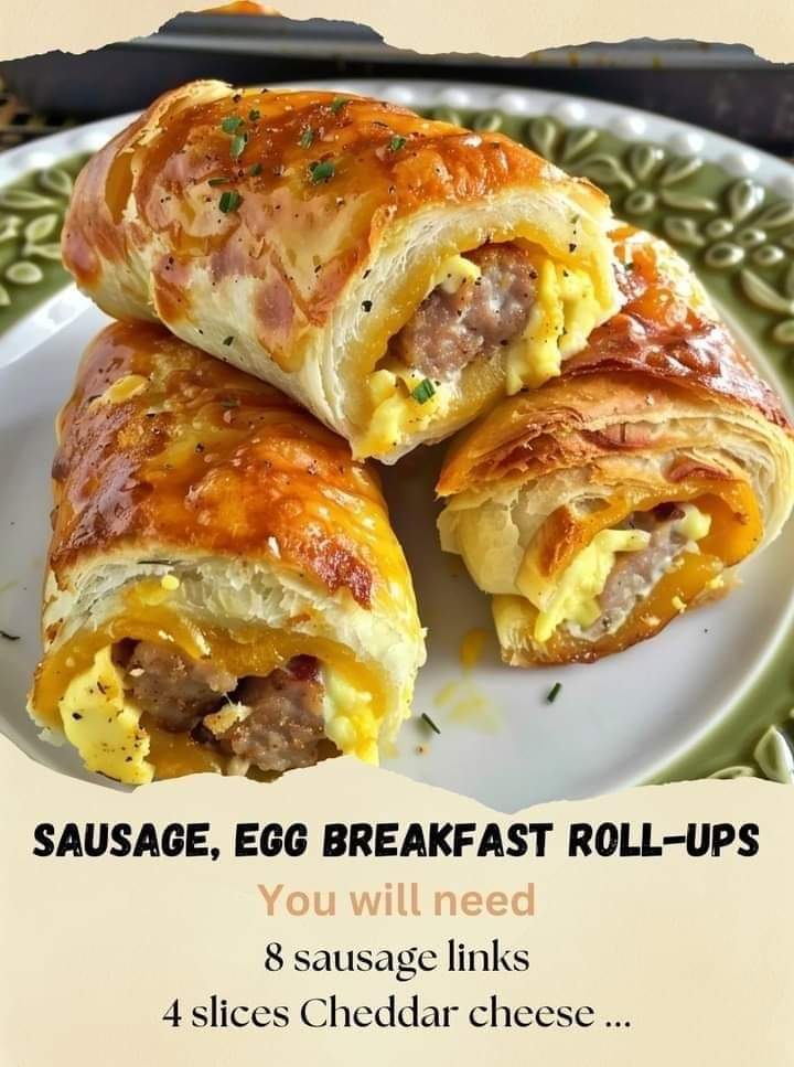 Sausage, Egg and Cheese Breakfast Roll Ups