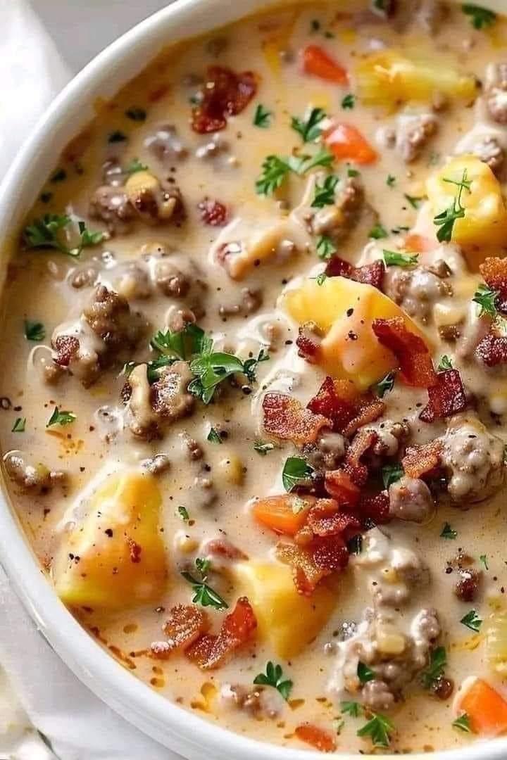 Easy Cheeseburger Soup