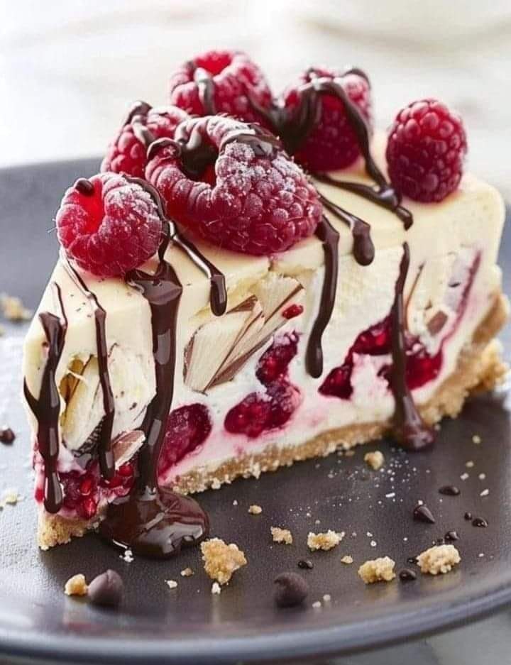 Decadent Raspberry Chocolate Cheesecake