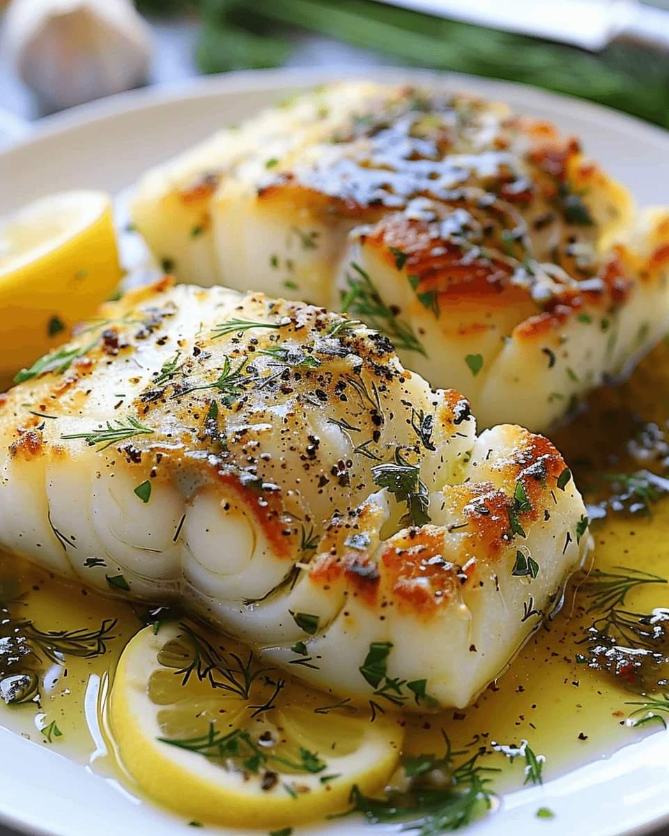 Pan Fried Cod with Lemon Butter Sauce