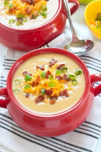 Slow Cooker Potato Cauliflower Soup