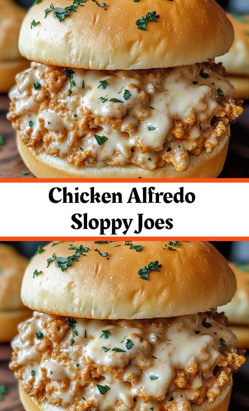 Chicken Alfredo Sloppy Joes